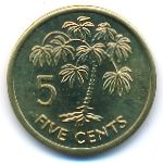 Seychelles, 5 cents, 1997