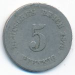 Германия, 5 пфеннигов (1876 г.)