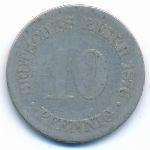Germany, 10 pfennig, 1876