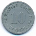 Germany, 10 pfennig, 1888