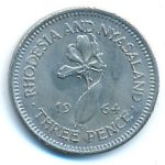 Родезия и Ньясаленд, 3 пенса (1964 г.)