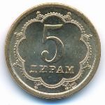 Таджикистан, 5 дирам (2006 г.)