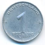 German Democratic Republic, 1 pfennig, 1952