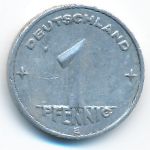German Democratic Republic, 1 pfennig, 1952