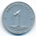 German Democratic Republic, 1 pfennig, 1953
