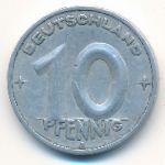 German Democratic Republic, 10 pfennig, 1949