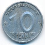 German Democratic Republic, 10 pfennig, 1949