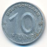 German Democratic Republic, 10 pfennig, 1949
