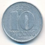 German Democratic Republic, 10 pfennig, 1965