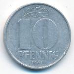 German Democratic Republic, 10 pfennig, 1967
