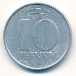 German Democratic Republic, 10 pfennig, 1968