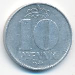 German Democratic Republic, 10 pfennig, 1968