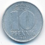 German Democratic Republic, 10 pfennig, 1968