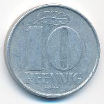 German Democratic Republic, 10 pfennig, 1971