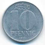 German Democratic Republic, 10 pfennig, 1971