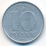 German Democratic Republic, 10 pfennig, 1971