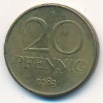 German Democratic Republic, 20 pfennig, 1983