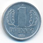 ГДР, 1 пфенниг (1977–1989 г.)
