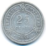 British Honduras, 25 cents, 1906–1907