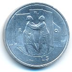 San Marino, 5 lire, 1976