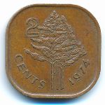 Свазиленд, 2 цента (1974 г.)