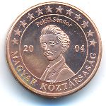 Hungary., 1 euro cent, 2004