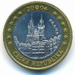 Czech., 1 euro, 2004