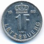 Luxemburg, 1 franc, 1988