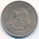 Джерси, 2 пенса (2008 г.)