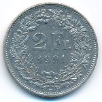Швейцария, 2 франка (1991 г.)