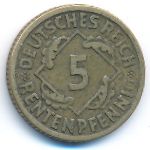 Веймарская республика, 5 рентенпфеннигов (1924 г.)