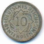 Веймарская республика, 10 рентенпфеннигов (1924 г.)
