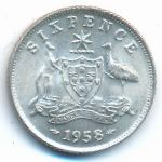 Австралия, 6 пенсов (1958 г.)