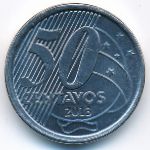 Brazil, 50 centavos, 2013