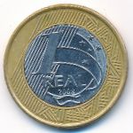 Brazil, 1 real, 2008