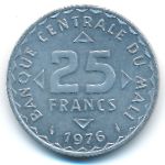 Мали, 25 франков (1976 г.)