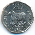 Фолклендские острова, 20 пенсов (1987 г.)