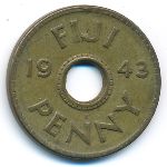 Фиджи, 1 пенни (1943 г.)