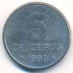 Brazil, 5 cruzeiros, 1980