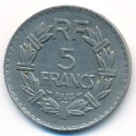 Франция, 5 франков (1933 г.)