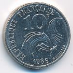 France, 10 francs, 1986