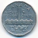 Canada, 5 cents, 1951