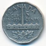 Canada, 5 cents, 1951