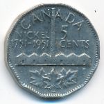 Canada, 5 cents, 1951