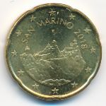Сан-Марино, 20 евроцентов (2018 г.)