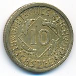 Веймарская республика, 10 рейхспфеннигов (1925 г.)