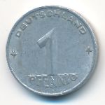 German Democratic Republic, 1 pfennig, 1952