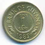 Guyana, 1 cent, 1989