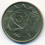 Namibia, 5 dollars, 1993