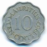 Mauritius, 10 cents, 1960